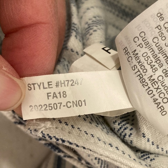 Madewell Emmett Wide-Leg Crop Pants in Stripe Button-Front Edition Moe Stripe 27 - Picture 16 of 16